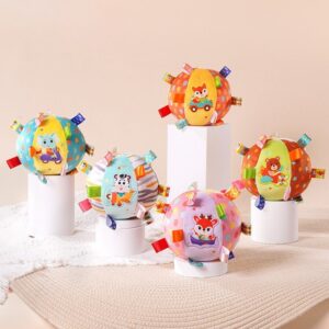 interaktivna mekana lopta za bebe – senzorna edukativna igračka sa Šarenim trakicama