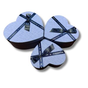 luksuzna pravougaona poklon kutija – set od 3 komada (bela ili plava)